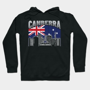 Canberra Australia Skyline Vintage Australian Flag Hoodie